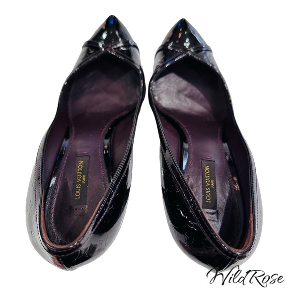Louis Vuitton Bordeaux Purple Monogram Vernis Tamara Pump SZ 40 - Picture 9 of 17
